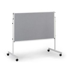 Mobilná informačná tabuľa, sklopná, sivá látka, 1200 x 1500 mm