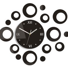 ModernClock 3D nalepovacie hodiny Ring wenge