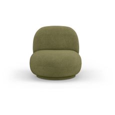 Zelené kreslo z textílie buklé Chuck – Micadoni Home