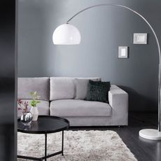 Stojaca lampa BANGUI 175 - 205 cm Dekorhome Bílá