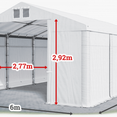 Skladový stan 6x8m PROFI Bílá