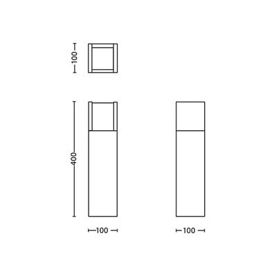 Philips - LED Vonkajšia lampa ARBOUR LED/3,8W/230V 40 cm IP44