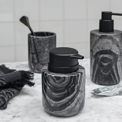 Čierny mramorový dávkovač mydla 0.2 l Marble – Mette Ditmer Denmark