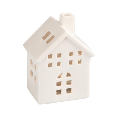 Retlux - Porcelánový domček na sviečku 10 cm biela