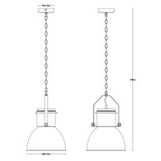 Globo 15282 - Luster na reťazi KUTUM 1xE27/40W/230V