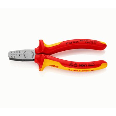 Krimpovacie kliešte 145 mm na koncové objímky Knipex 97 68 145 A
