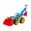 LEAN TOYS Modrý traktor + bagrová lyžica