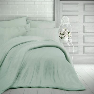 Kvalitex Saténové povlečení Stripe olivová , 220 x200 cm, 2x 70 x 90 cm, 220 x 200 cm, 2 ks 70 x 90 cm