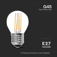 LED Žiarovka FILAMENT G45 E27/6W/230V 3000K