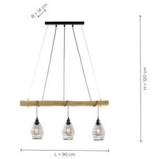 Leuchten Direkt 15526-79 - Luster na lanku SPRING 3xE27/40W/230V