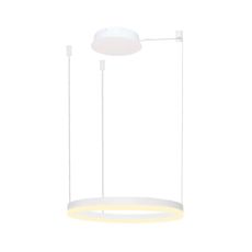 Azzardo AZ4967 - LED Stmievateľný luster na lanku HALO LED/47W/230V pr. 60 cm biela