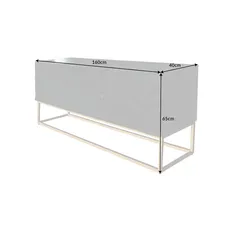 Dizajnový TV stolík Zorpi 160 cm – masívne mangové drevo / čierna