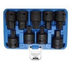 Súprava silových nástrčných hlavíc | 20 mm (3/4") | vnútorný šesťhran, vnútorný tisícihran (pre XZN) | 9dielna, BGS 5054