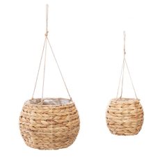ZÁVESNÝ KVETINÁČ Z MORSKEJ TRÁVY AYA NATURAL 26X18,5 CM+16X15 CM HNEDÁ