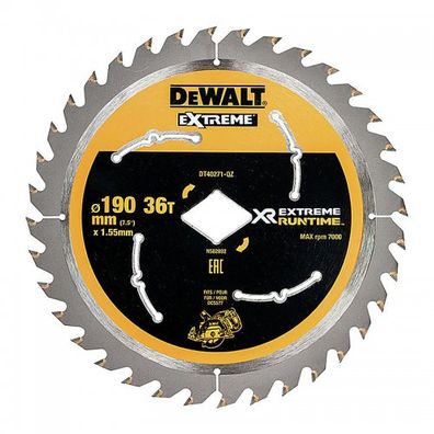 Pilový kotúč 190 mm, 36 zubov pre akumulátorové píly DeWALT DT40271