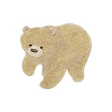 Béžový prateľný ručne tkaný bavlnený detský koberec 120x122 cm Bear – Lorena Canals