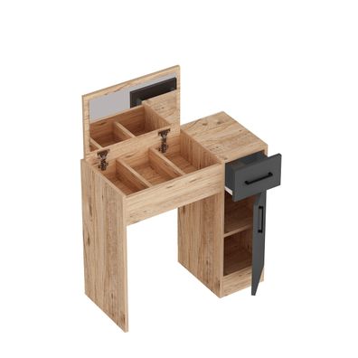 Kozmetický stôl Inci Anthracite