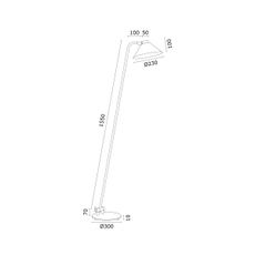 Argon 4997 - Stojacia lampa GABIAN 1xE27/15W/230V biela