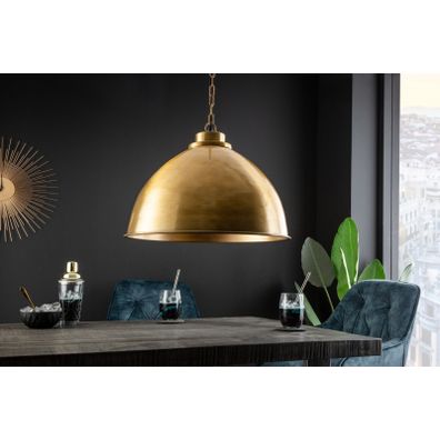Estila Industriálna závesná lampa Joy v zlatom prevedení s konštrukciou z kovu 115cm