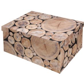 Úložný box s vekom Wood, guliače