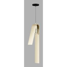 Závesné svietidlo s kovovým tienidlom v čierno-zlatej farbe Fold – Squid Lighting