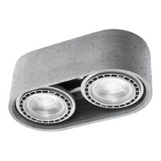 Sivé bodové svietidlo 27x14 cm Spattio - Nice Lamps