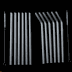Sklenené slamky, set 12 ks+2 ks kefka, číra, HOTCOLD TYP 20