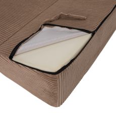 KONDELA Malen skladací matrac / kreslo svetlohnedá