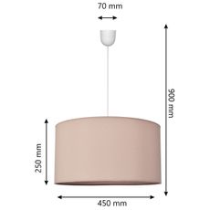 Luster na lanku ALBA 1xE27/15W/230V pr. 45 cm béžová