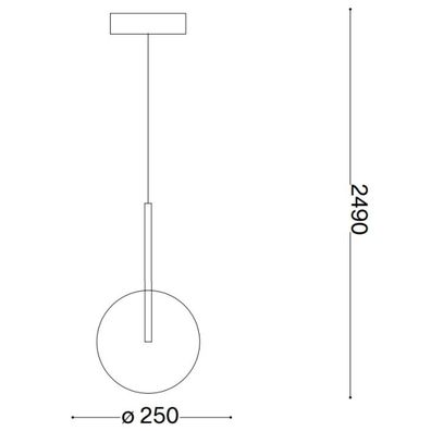 Ideal Lux - LED Luster na lanku EQUINOXE 1xG4/2W/230V pr. 25 cm chróm/číra