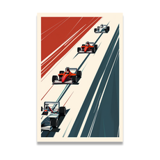 Benlemi Obraz na plátne pre deti s motívom ZÁVODNÉ FORMULE Zvoľte rozmer: 30 x 30 cm
