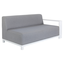 Záhradný set, svetlosivá/biela, aluminium, UBUL