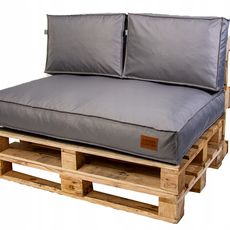 Golden Garden Paletové sedenie GG79 - podsedák a vankúš 120cm x 80cm x 15cm penový granulát sivá 1