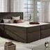 Posteľ Boxspring Boleria 200x180, čierna (koženka - bb 05)