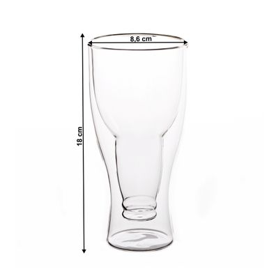 KONDELA Hotcolder Typ 24 termo pohár (2 ks) 350 ml priehľadná