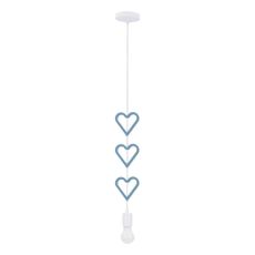 Bielo-modré detské svietidlo s kovovým tienidlom Single - Candellux Lighting