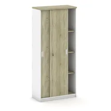 Zasúvacia skriňa MIRELLI, 800 x 400 x 1800 mm, biela/dub sonoma