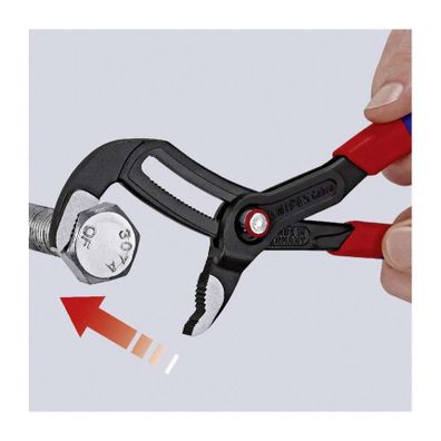 KNIPEX Cobra® QuickSet kliešte 87 21 300, 300 mm - leštená hlava, protišmyková rukoväť, čierne