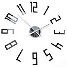 ModernClock 3D nalepovacie hodiny Slim 65 cm čierne