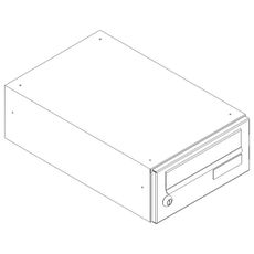 SJ 260/90 poštová schránka jednostranná RAL RAL 9006 / Strieborná
