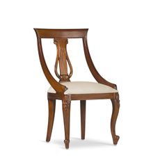 Estila Rustikálna luxusná stolička M-VINTAGE z masívu hnedej farby s béžovým poťahom 90cm