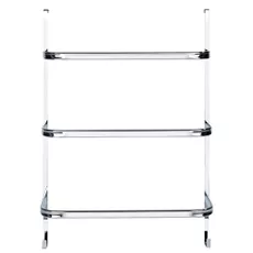 Strieborný samodržiaci věšiak na uteráky Wenko Towel Holder Chrome, 21 × 54 cm