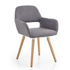 Stolička K283 tkanina/drevo popol 56x56x80