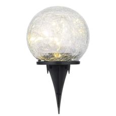 Solárna lampa guľa LED 10x19cm