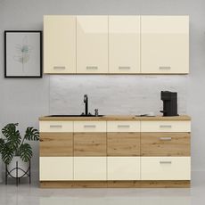 Kuchynská Linka Artisan Krém 180 cm bez pracovnej dosky