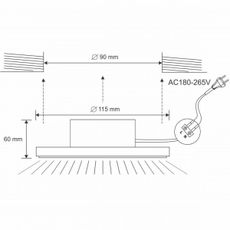 LED Kúpeľňové podhľadové svietidlo LED/10W/230V 4000K biela IP44