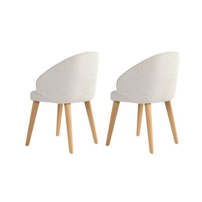 Súprava jedálenských stoličiek Bentley White and Light Oak, 2 ks
