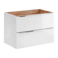 Comad Umývadlová skrinka Capri 821 2S biely lesk/dub kraft zlatý