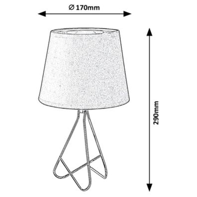 Rabalux - Stolná lampa 1xE14/40W/230V čierna/zlatá