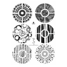 Samolepka Ambiance Grey And Black Circles